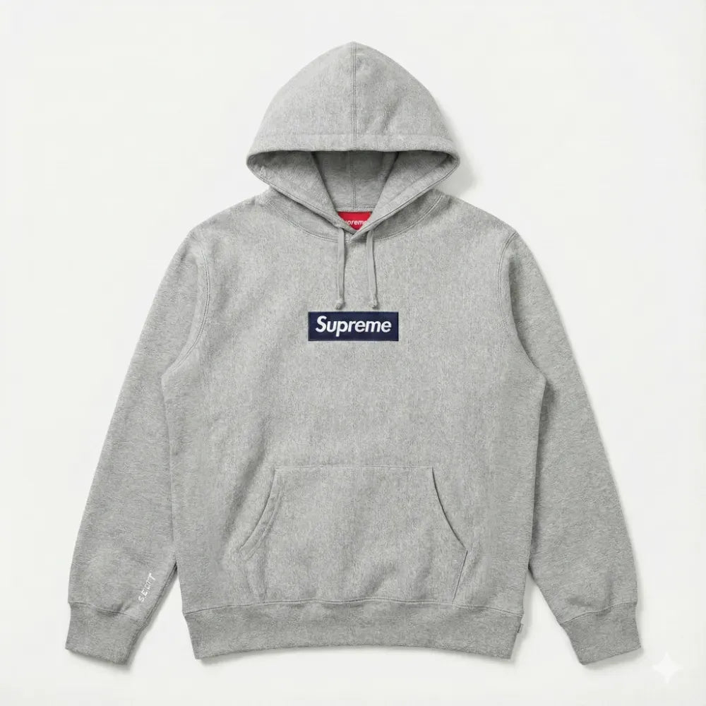 Box Logo Hooded Sweatshirt Heather Grey