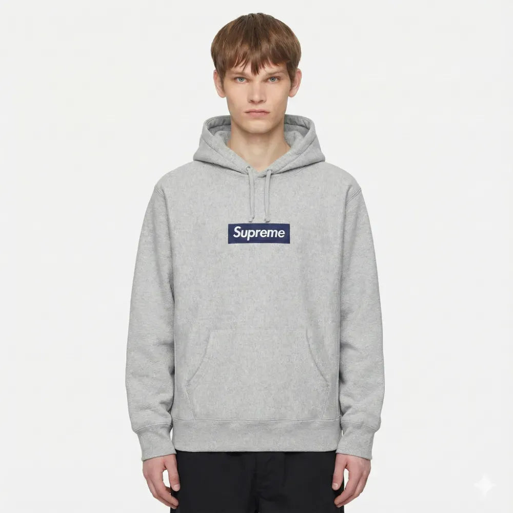 Box Logo Hooded Sweatshirt Heather Grey