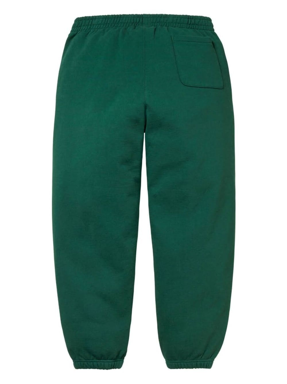 Satin Applique Sweatpant Dark Green