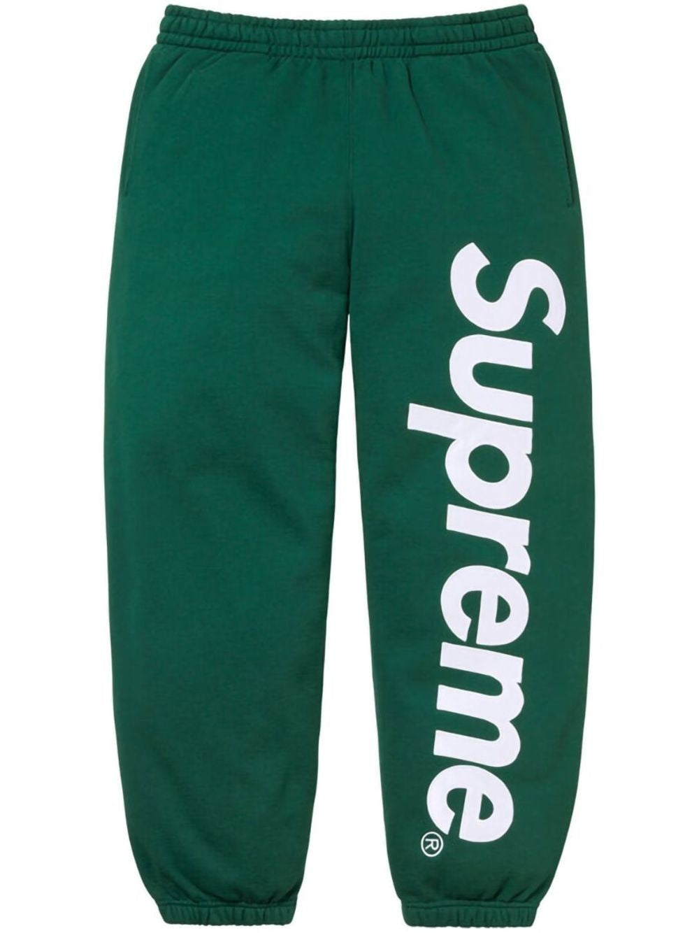 Satin Applique Sweatpant Dark Green