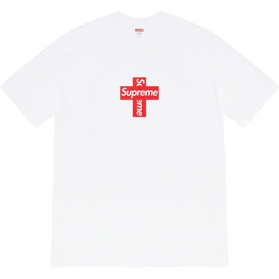 Cross Box Logo White Tshirt