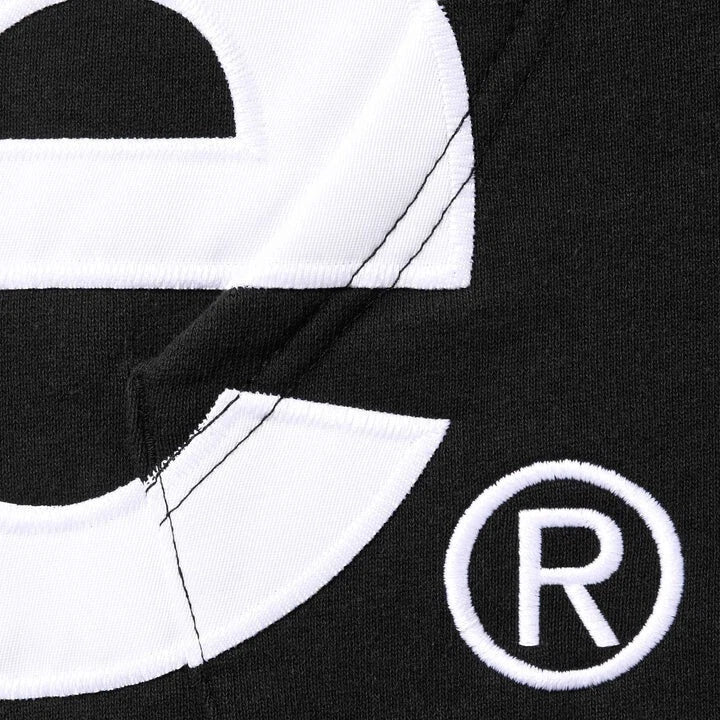Big Logo Zip Up Hooded Sweatshirt Black