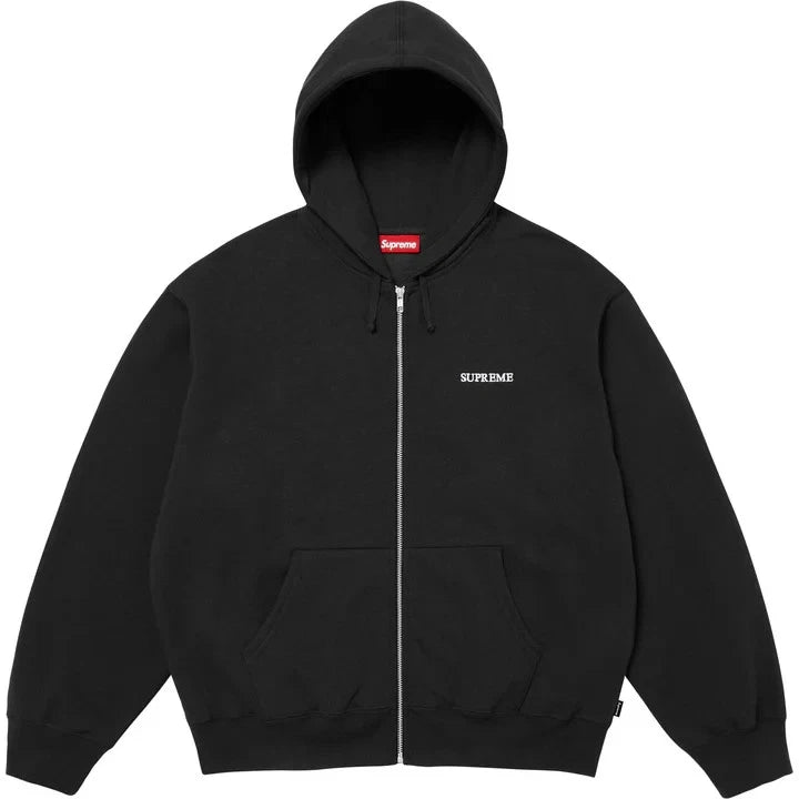 IDGAF Zip Up Hooded Sweatshirt Black