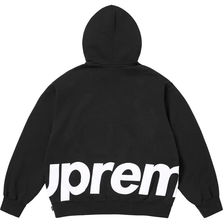 Big Logo Zip Up Hooded Sweatshirt Black