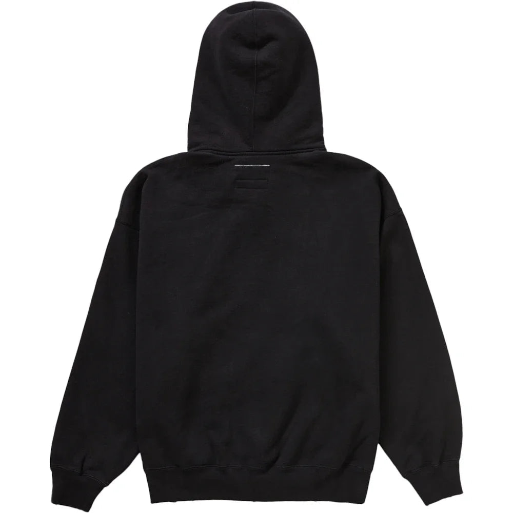 MM6 Maison Margiela Zip Up Hooded Sweatshirt Black