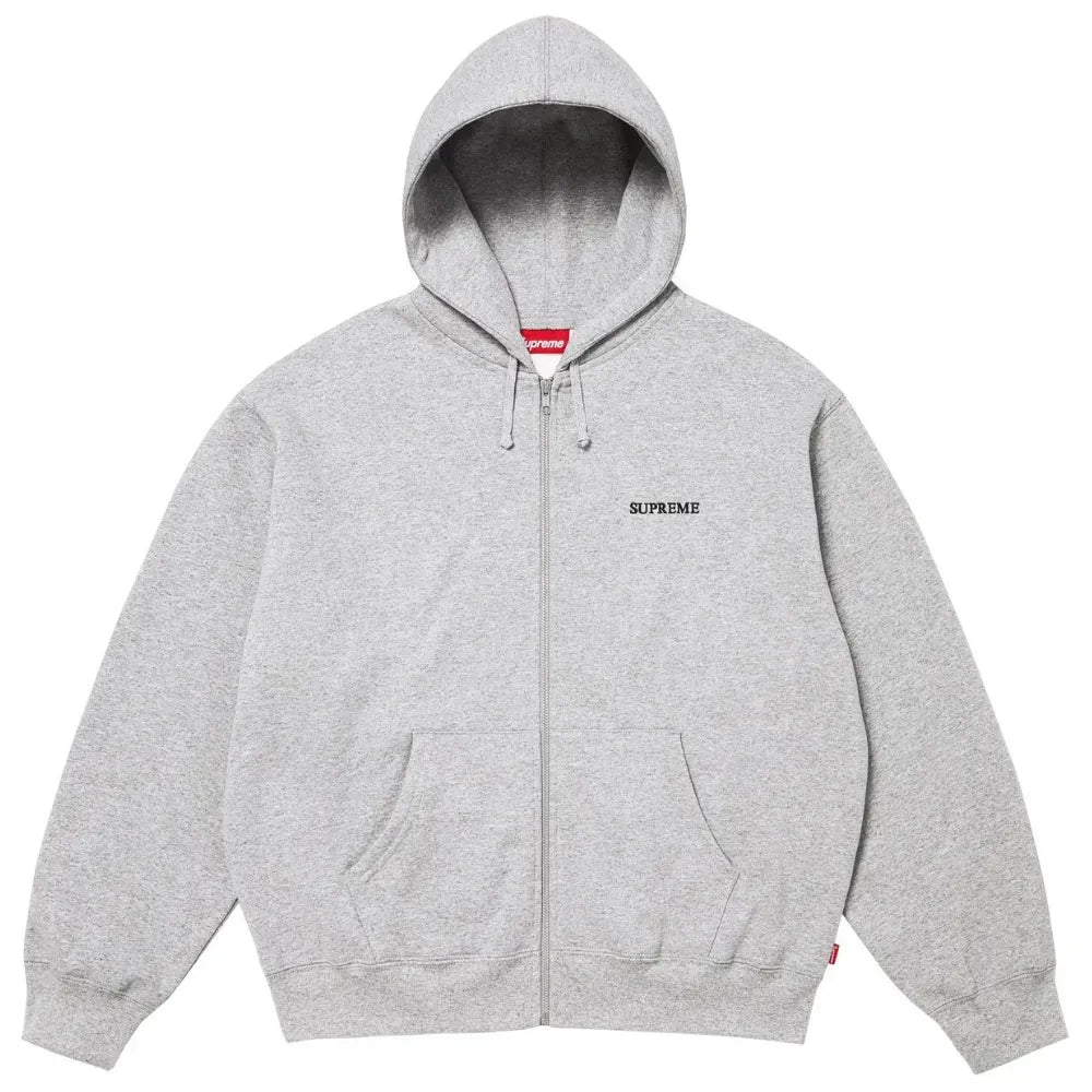 IDGAF Zip Up Hooded Sweatshirt Grey