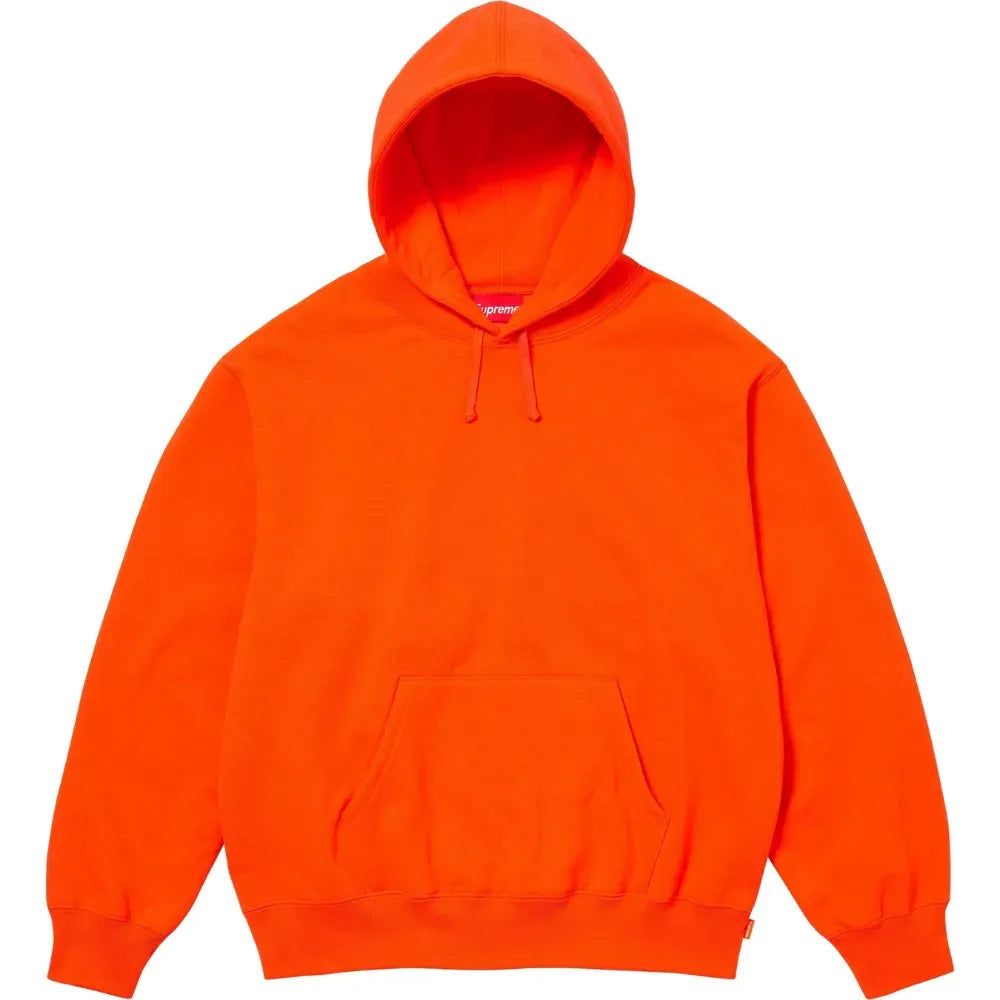 Satin Appliqué Hooded Sweatshirt Red