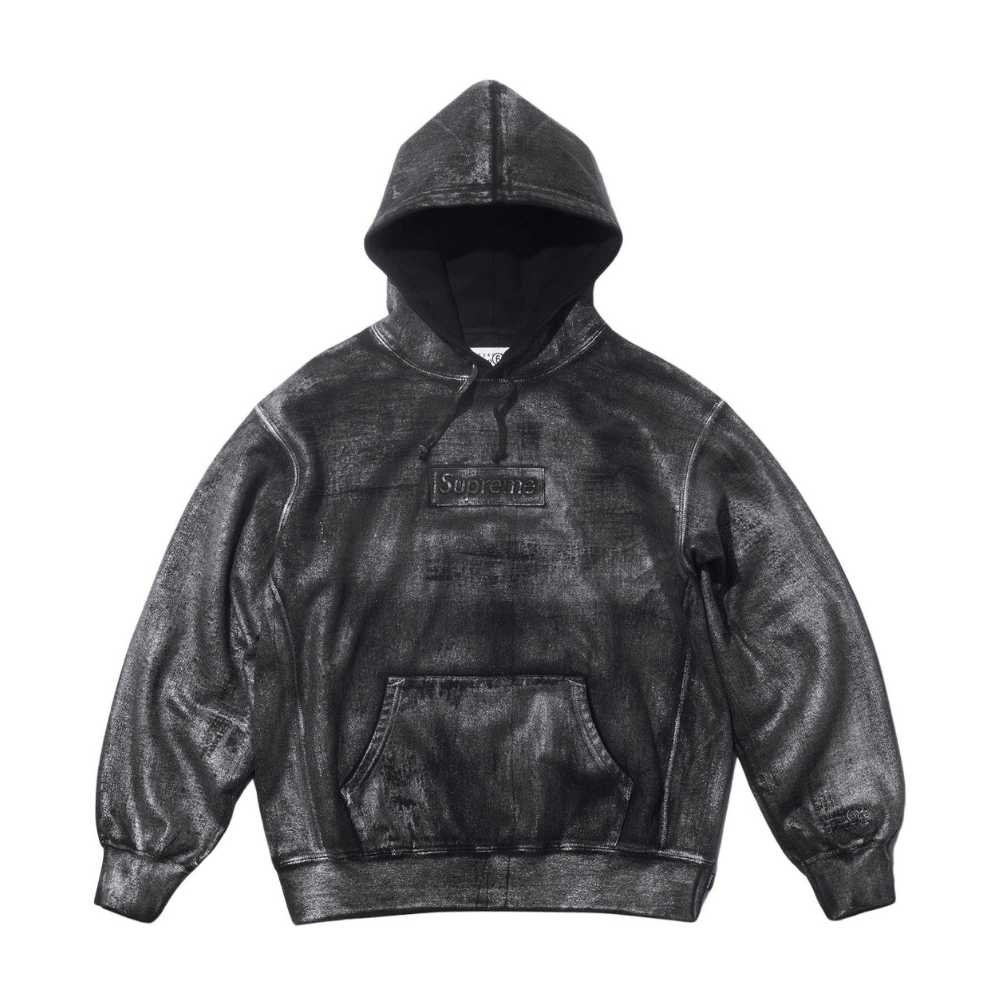 Maison Margiela Moletom Foil Box Logo Hooded Black