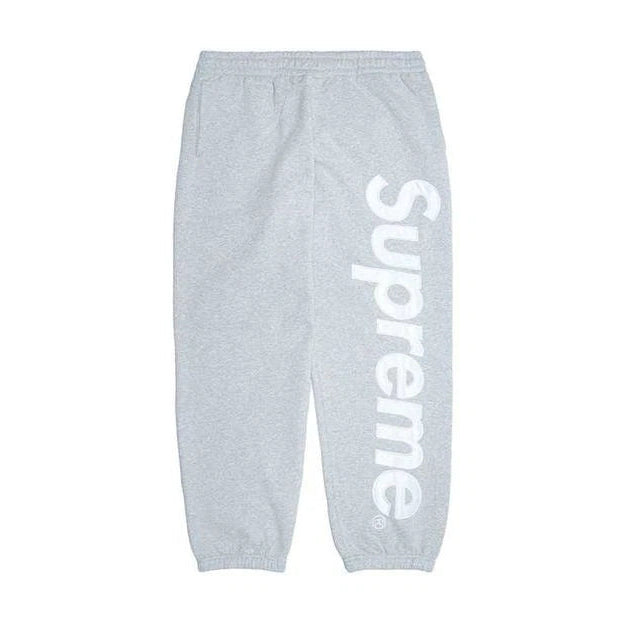 Satin Applique Sweatpant Heather Grey
